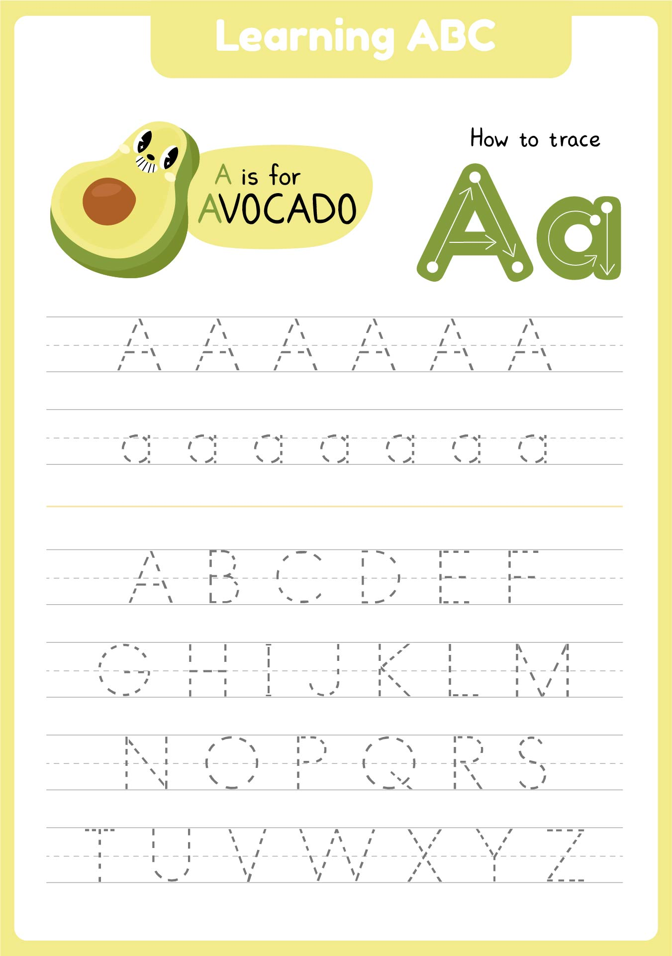 Free Printable Tracing Alphabet Letters A Z