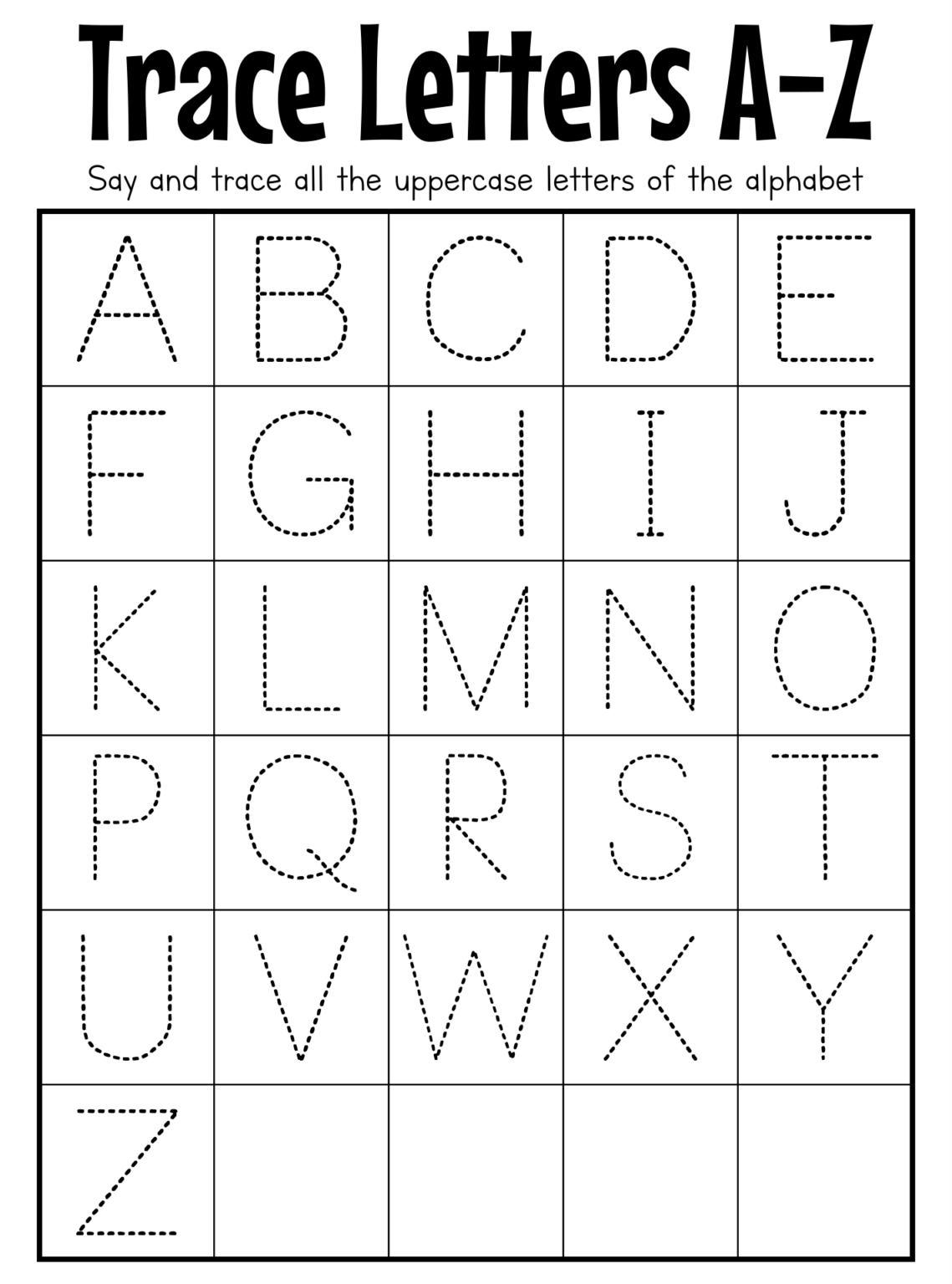 10 Best Printable Traceable Alphabet Worksheets Printablee Letter