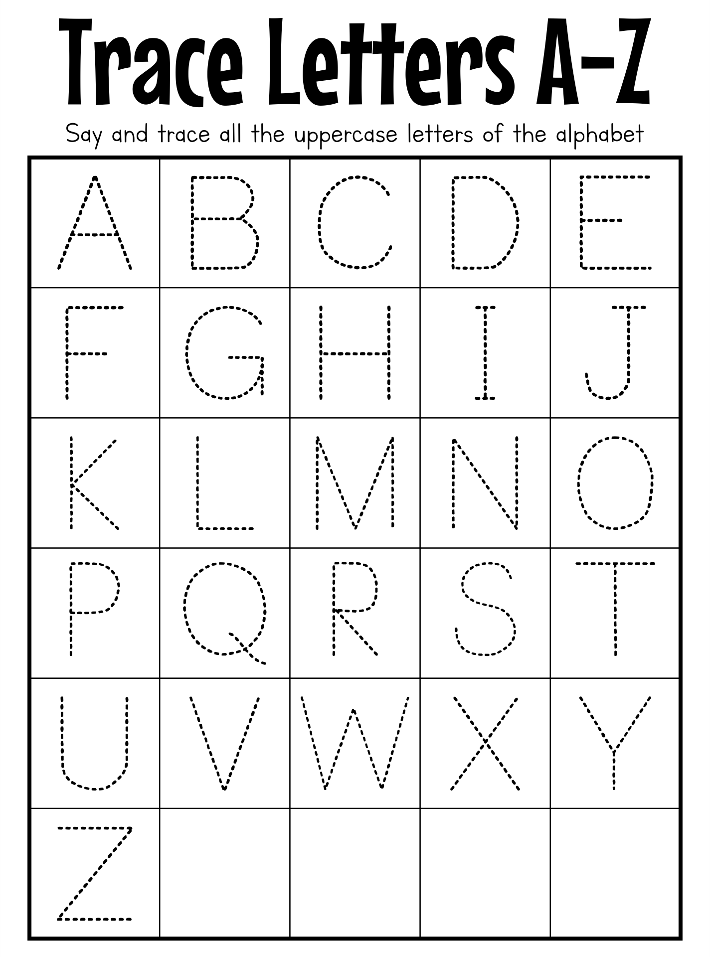 Large Traceable Alphabet Letters