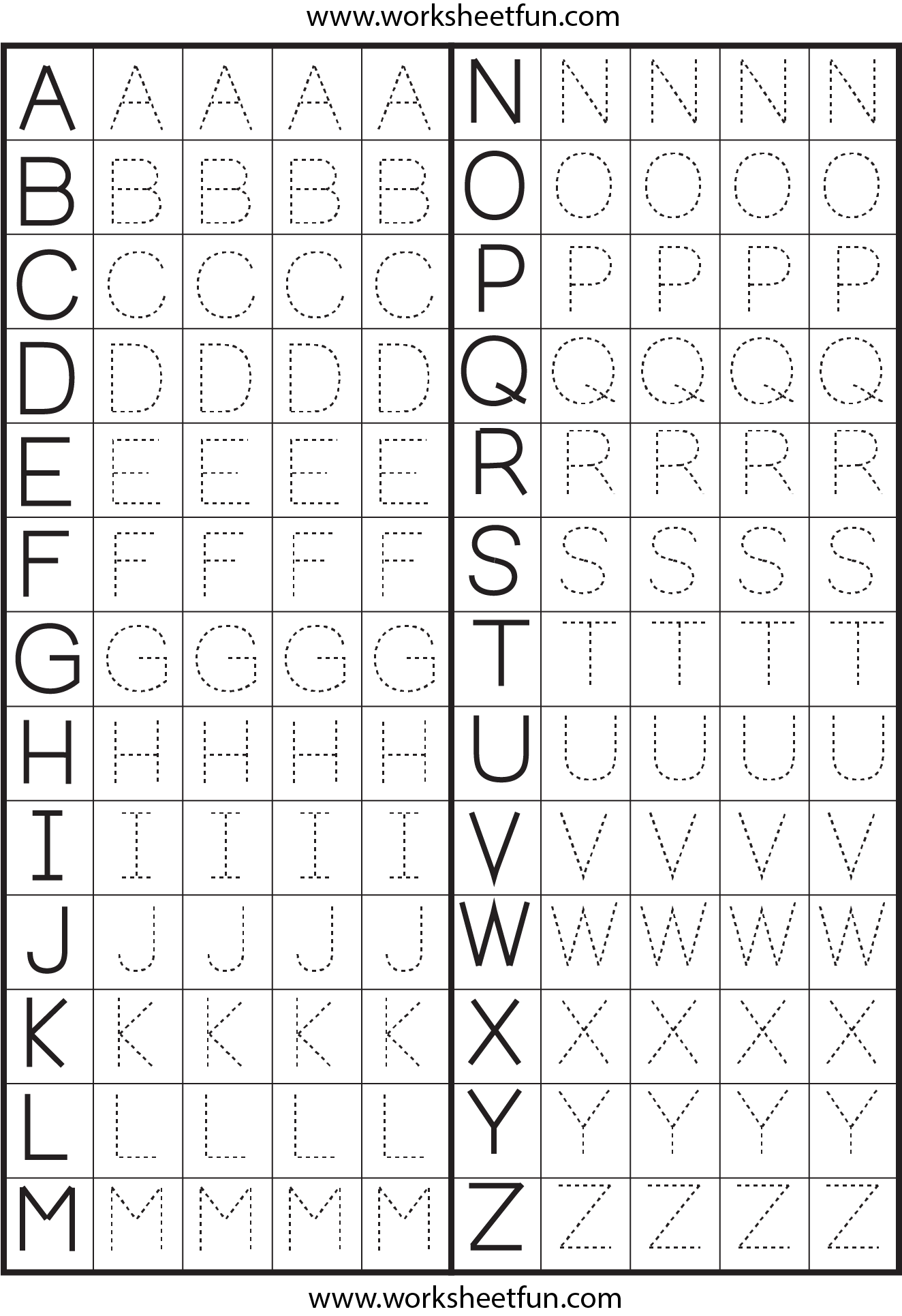 Free Printable Alphabet Tracing Pdf