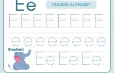 Alphabet Tracing Practice Letter E Tracing Practice Worksheet Stock Illustration Illustration Of Child Card 207755103