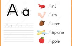 Alphabet Tracing Worksheet Stock Vector Illustration Of Kindergarten 44028350