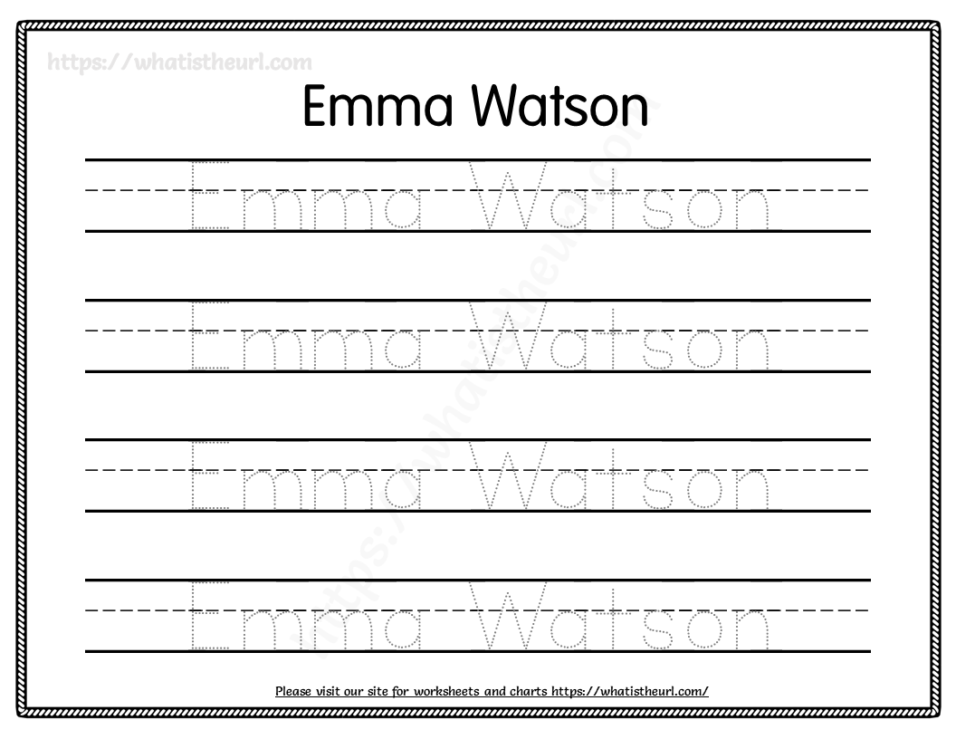 Custom Name Tracing Worksheets Your Home Teacher
