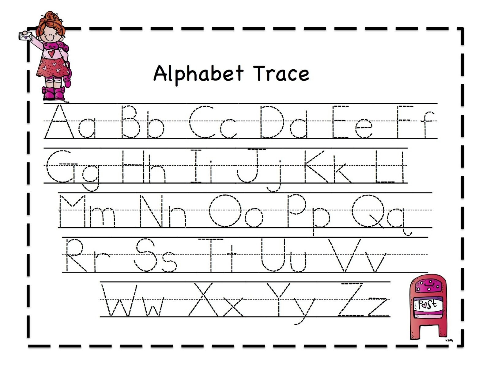 Letters To Trace For Kindergarten