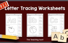 Letters Tracing Worksheets The Teaching Aunt