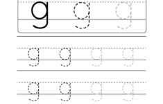 Lowercase Letter g Tracing Worksheet Doozy Moo