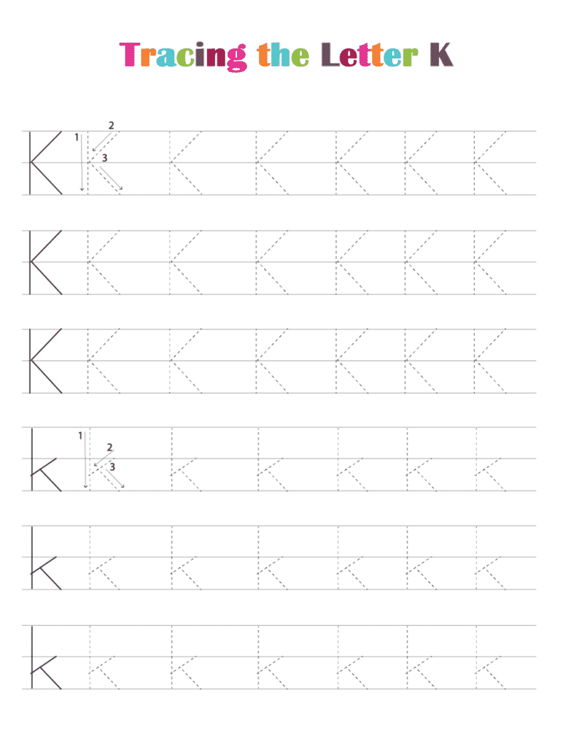 Printable Free Letter Tracing Worksheets PDF Downloads Tracing Letter K Freebie Finding Mom