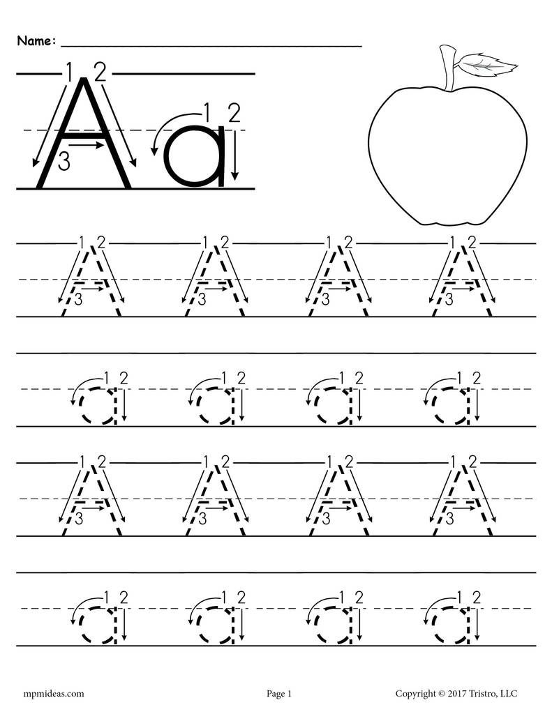 Letter A Tracing Worksheets Pdf