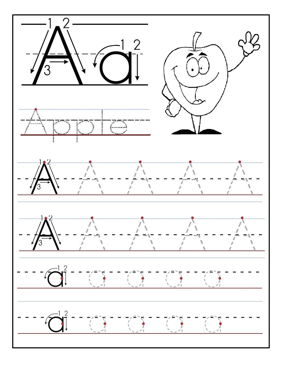 Trace Letter A Sheets To Print Alphabet Worksheets Free Letter Recognition Worksheets Abc Worksheets