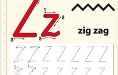 Tracing Alphabet Template For Letter Z Royalty Free Vector