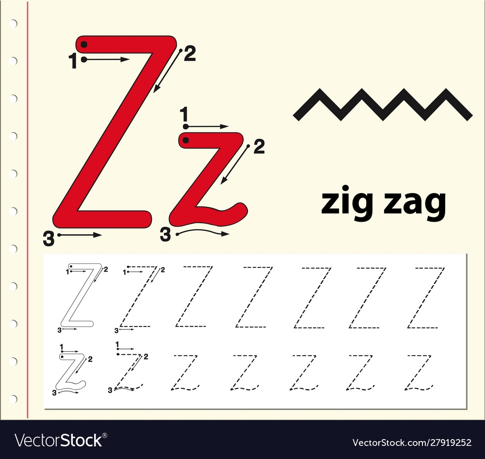 Letter Z Tracing Worksheets Preschool