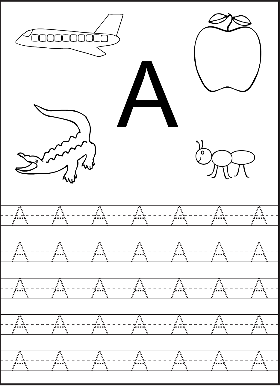Tracing Worksheets Letter A