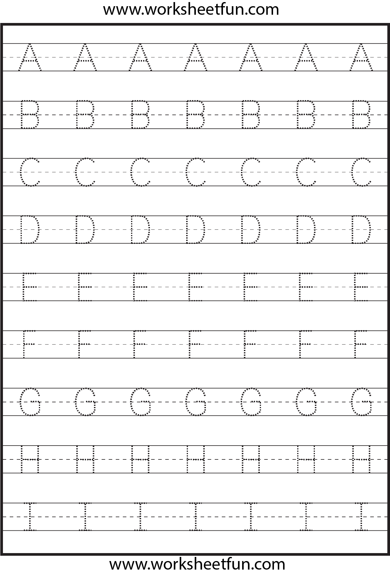 Tracing Uppercase Letters Capital Letters 3 Worksheets FREE Printable Worksheets Worksheetfun