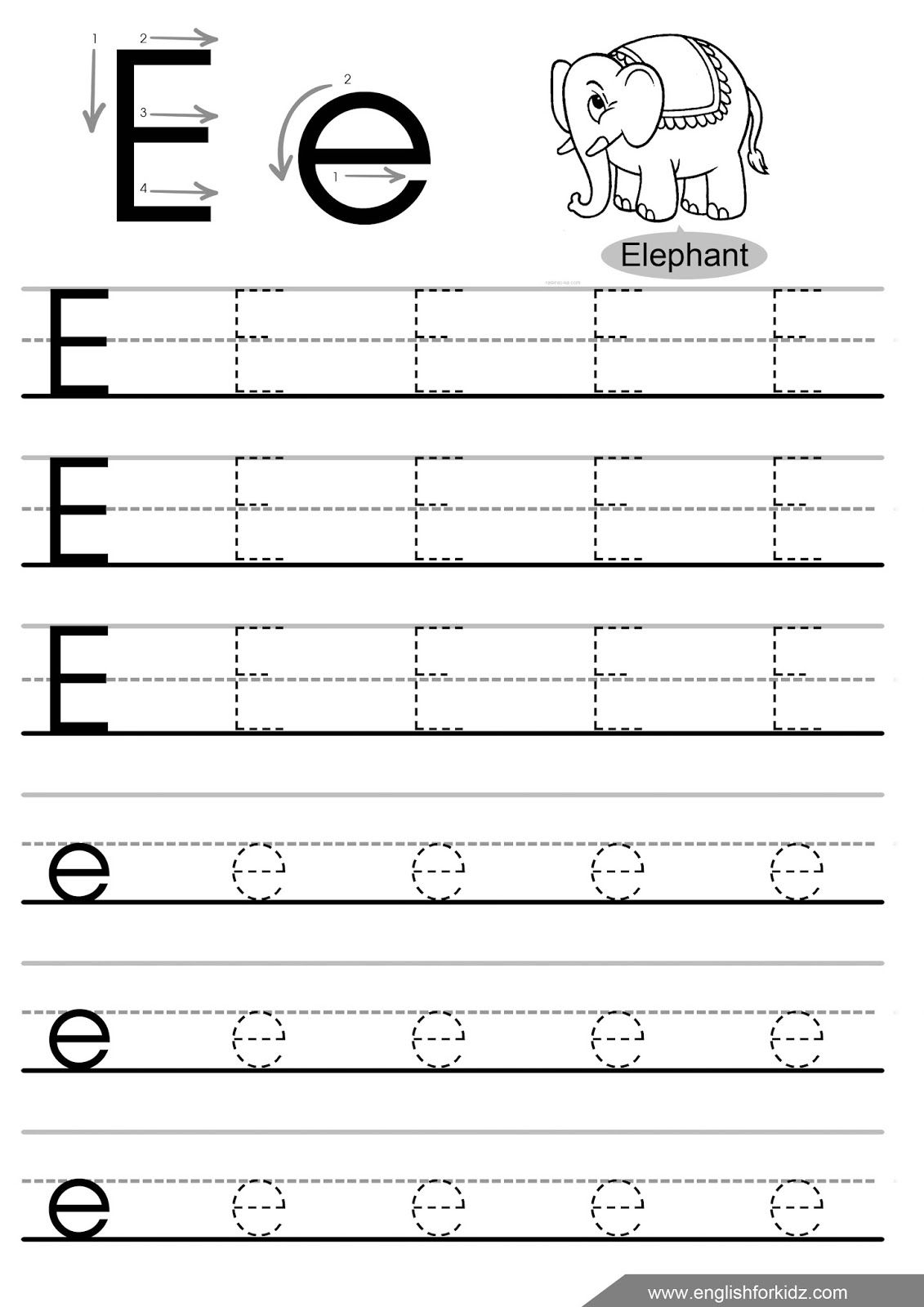 Tracing Worksheets Letter E Worksheets Alphabet Tracing Worksheets