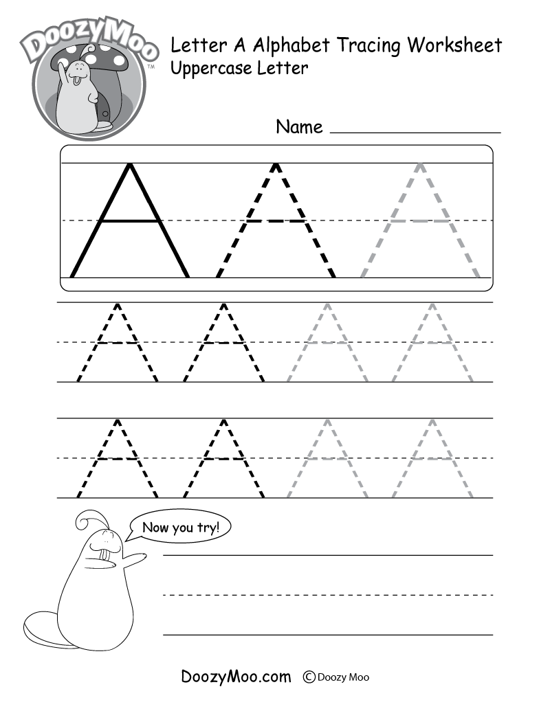 Uppercase Letter Tracing Worksheets Free Printables Doozy Moo