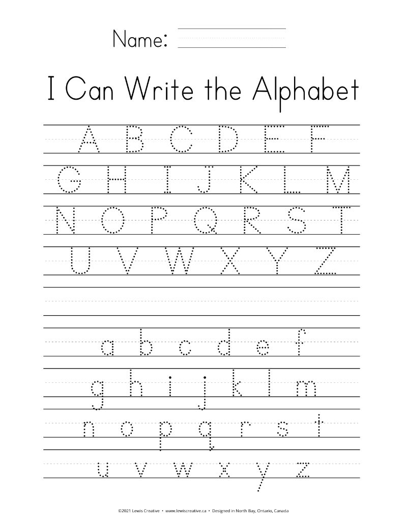 Free Alphabet Tracing Sheets Lewis Creative