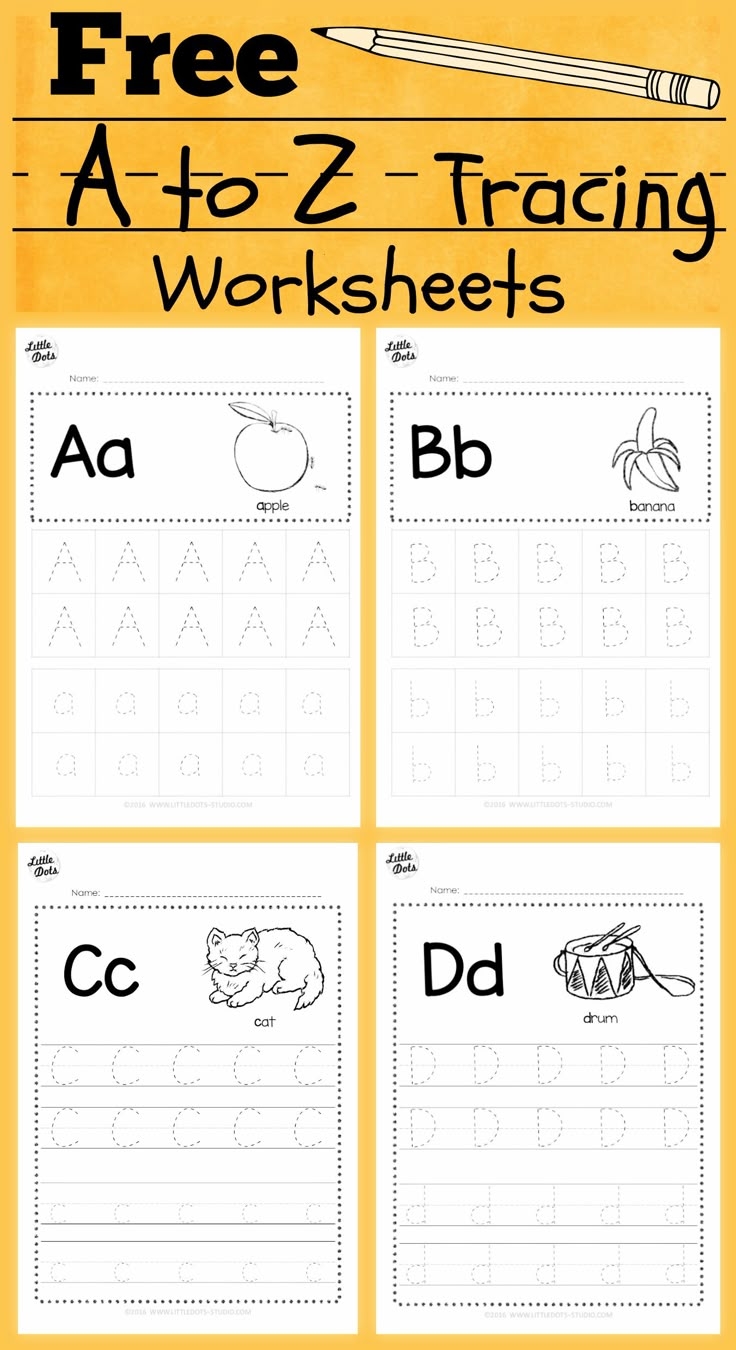 Free Alphabet Tracing Worksheets Little Dots Education