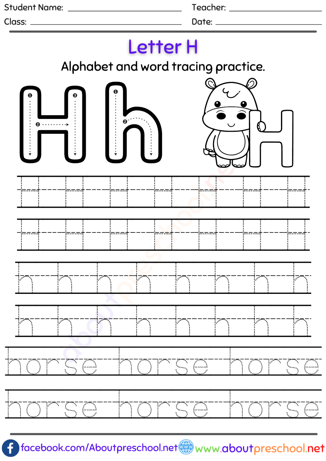 Letter H Archives About Preschool