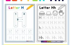 Letter H Tracing Worksheets Superstar Worksheets
