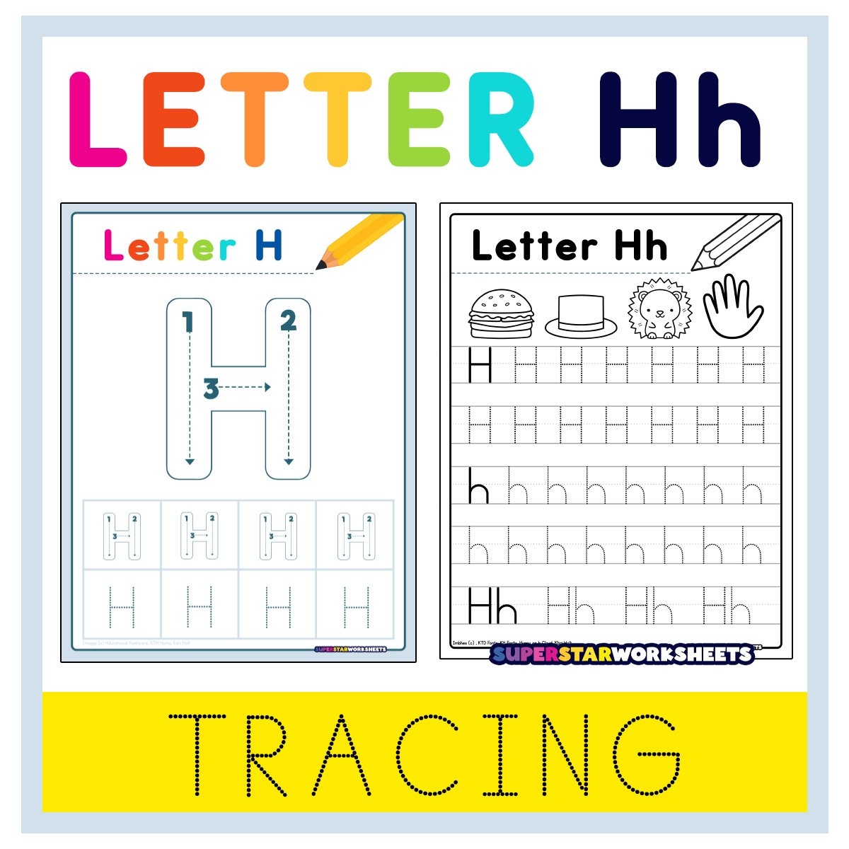 Worksheet Christmas Kindergarten Letter H Tracing