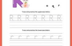 Letter R Tracing Worksheets For Preschool