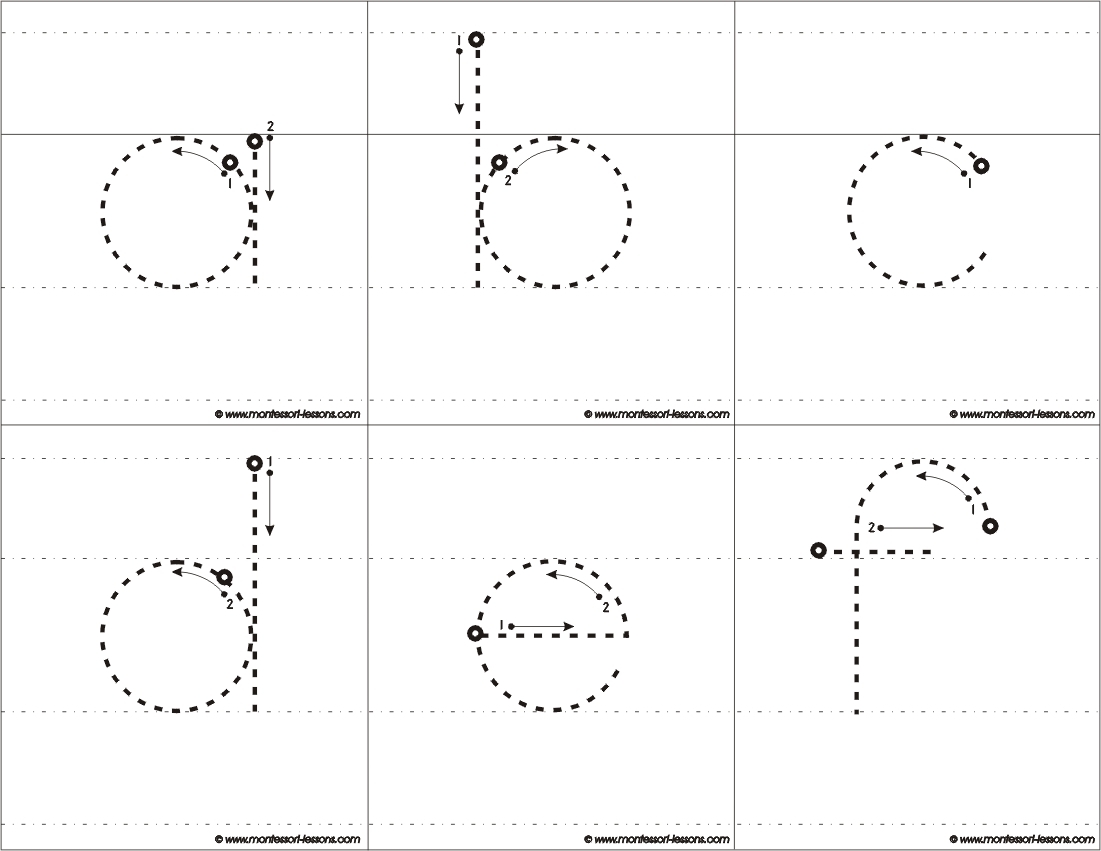 Tracing Big Letters A Z Montessori Lessons