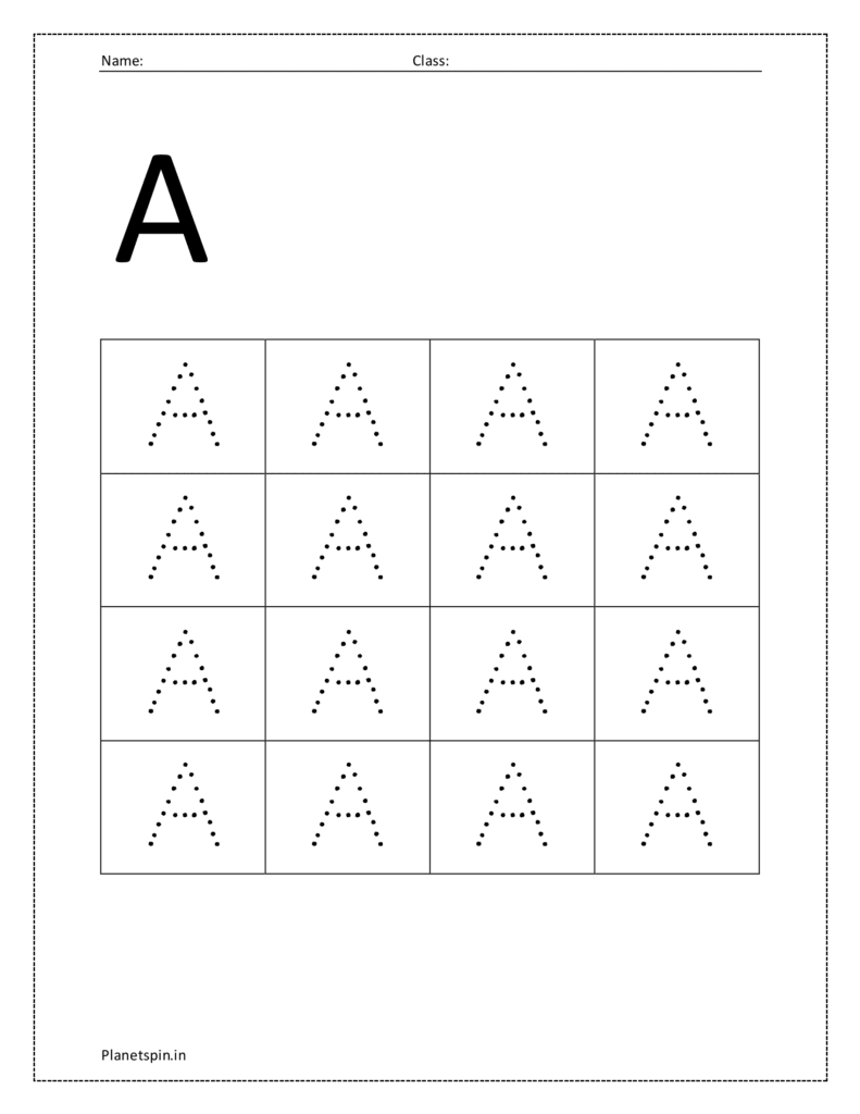 A To Z Letter Tracing Worksheet Pdf Free Download