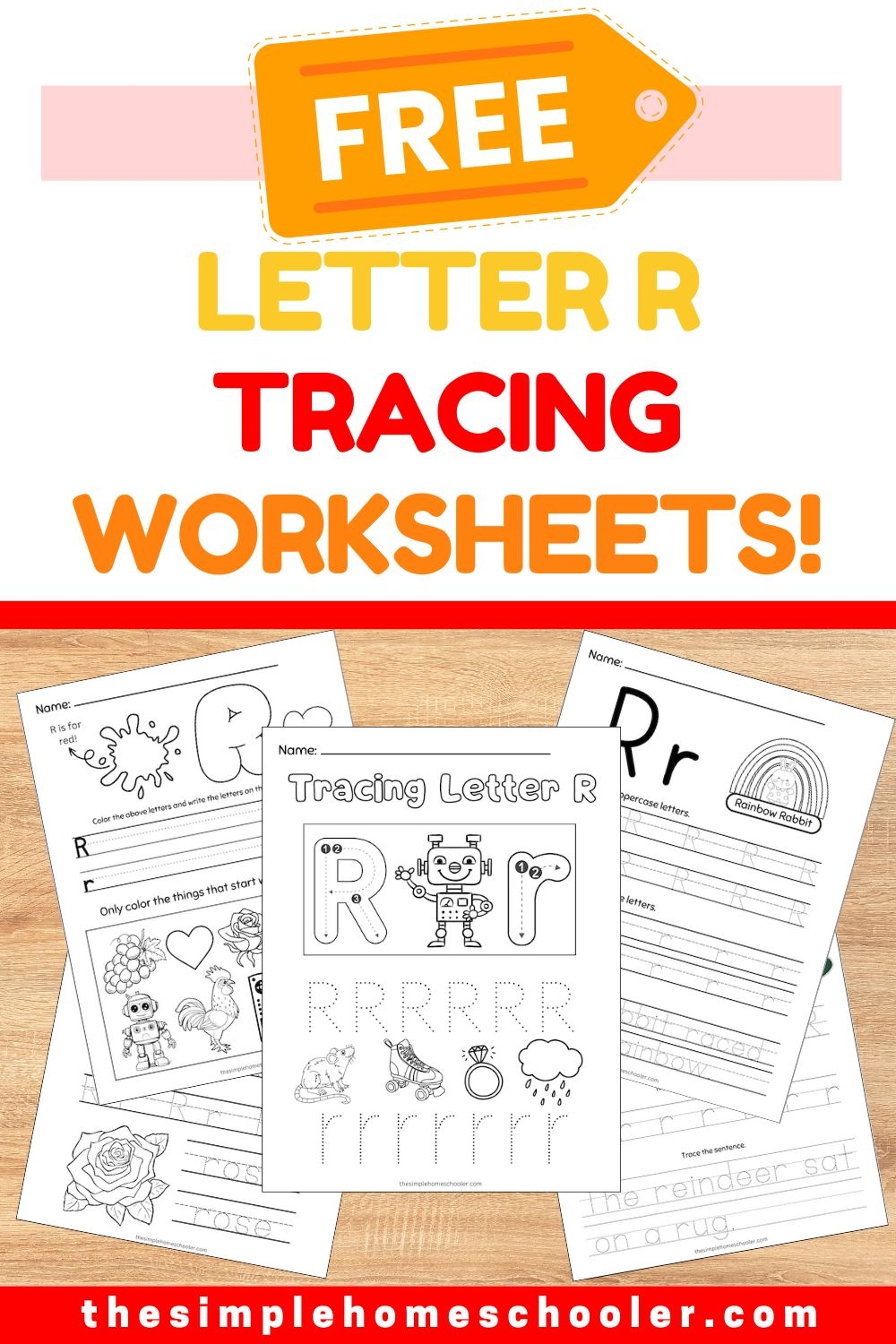 10 Free Letter R Tracing Worksheets Easy Print The Simple Homeschooler