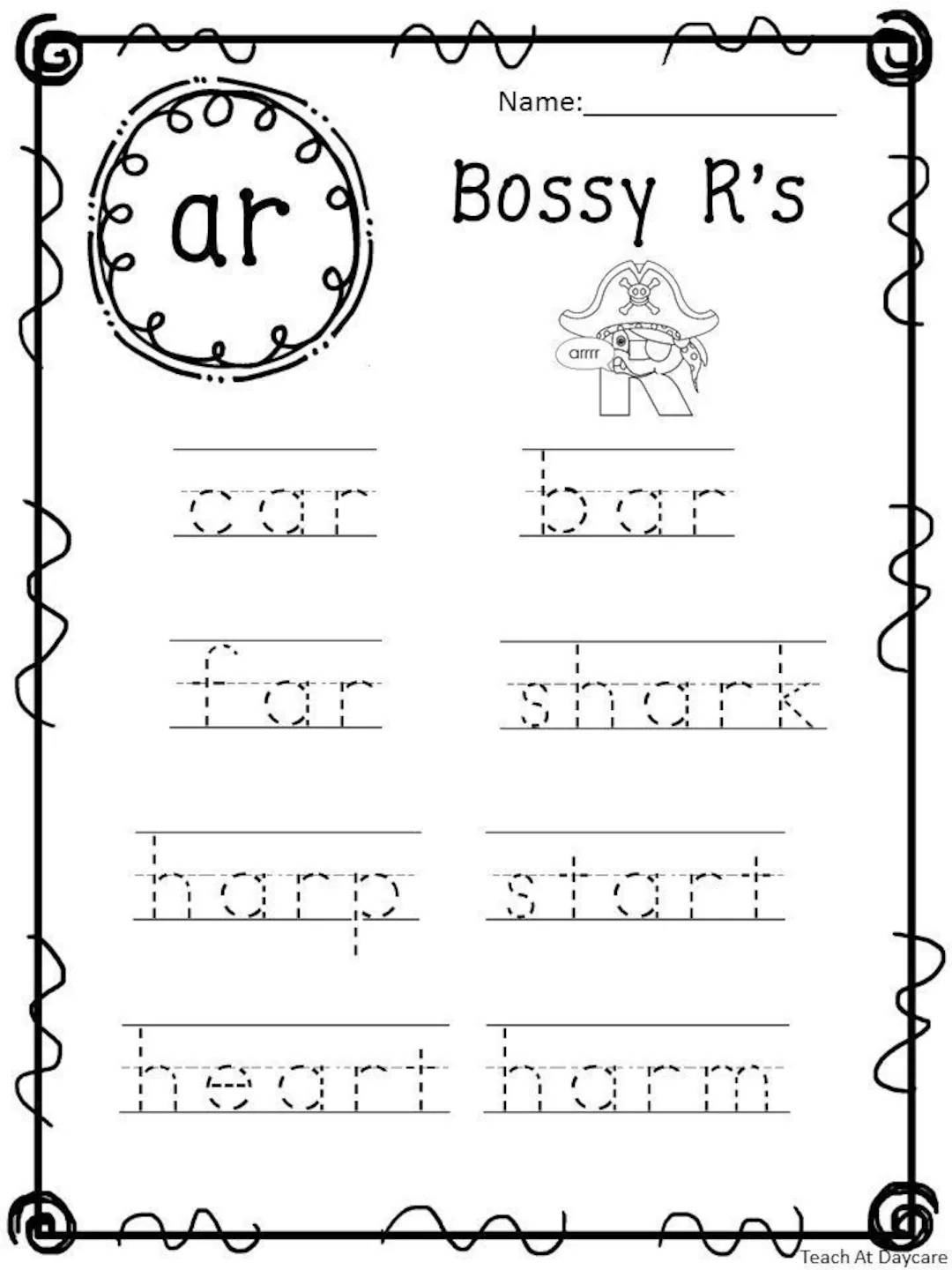 Letter R Tracing Worksheet For Kindergarten
