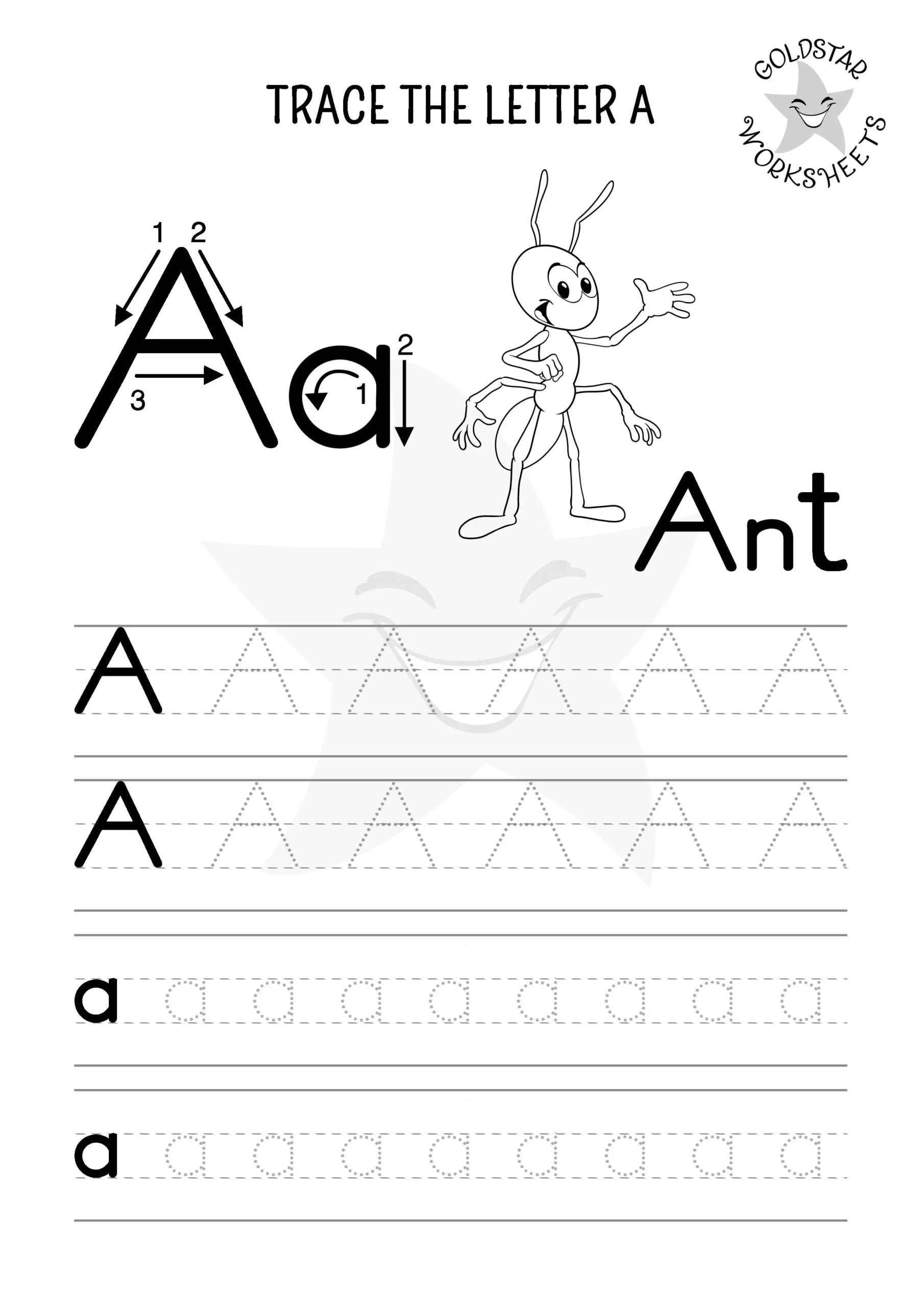 100 Free Uppercase Lowercase Letter Tracing Worksheets Aa Zz 