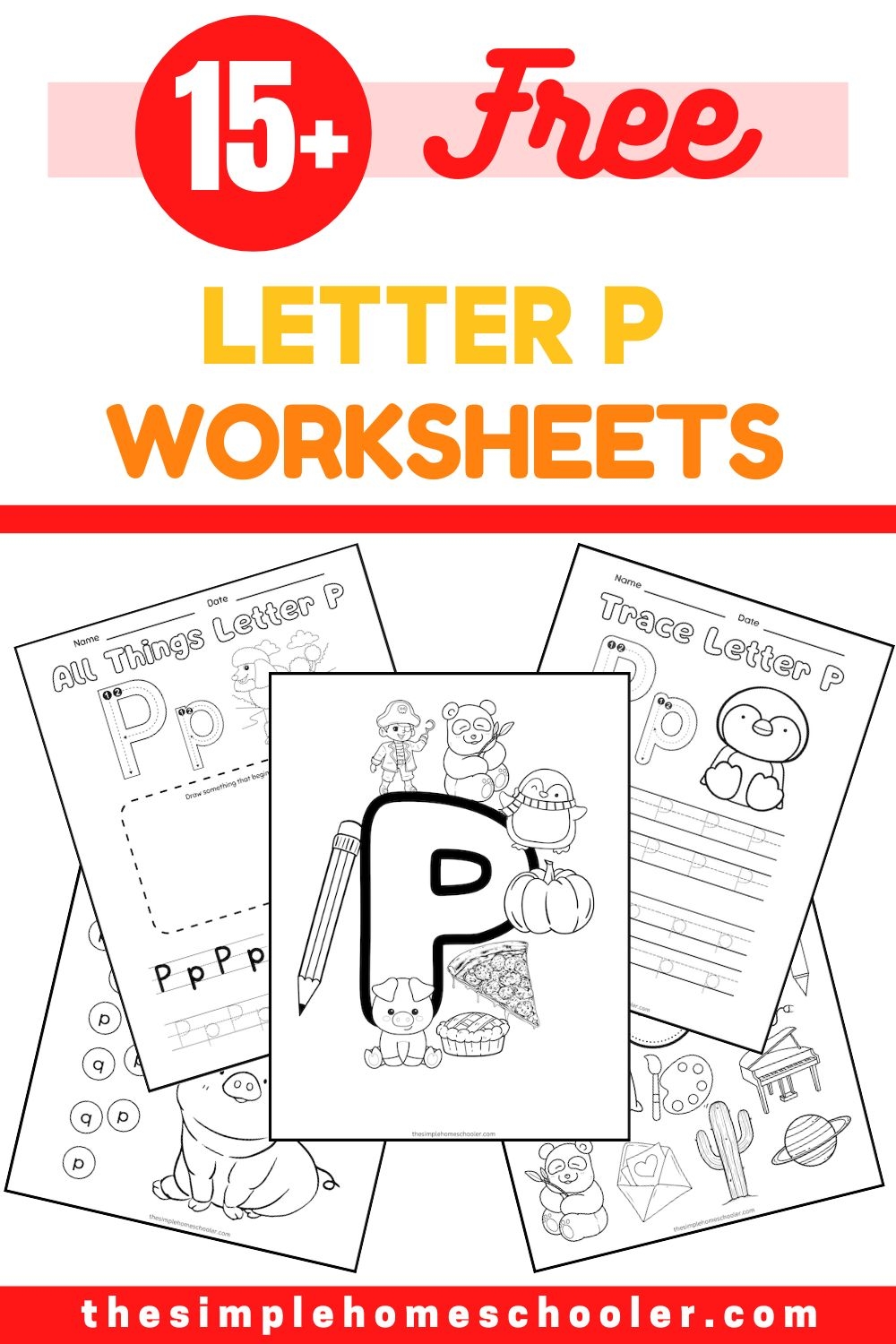 Letter Tracing Review Worksheet For Letter P Free