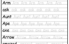 24 Printable Trace The Words Worksheet Alphabetical A Z Capital And Lowercase Words ages 3 7 KG1 To Grade 2 Etsy