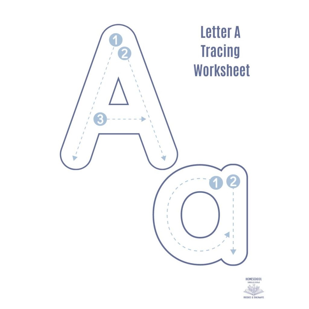 25 Awesome Tracing Letter A Worksheets Homeschool Freebies And Giveaways