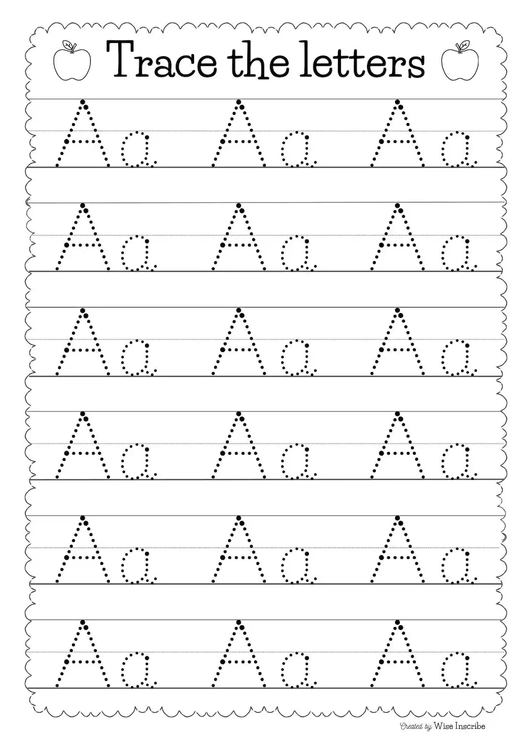 26 Trace The Alphabet Worksheets Printable Letters Tracing Nursery EYFS Preschool Resources ABC Practice Sheets At Home Printable Etsy