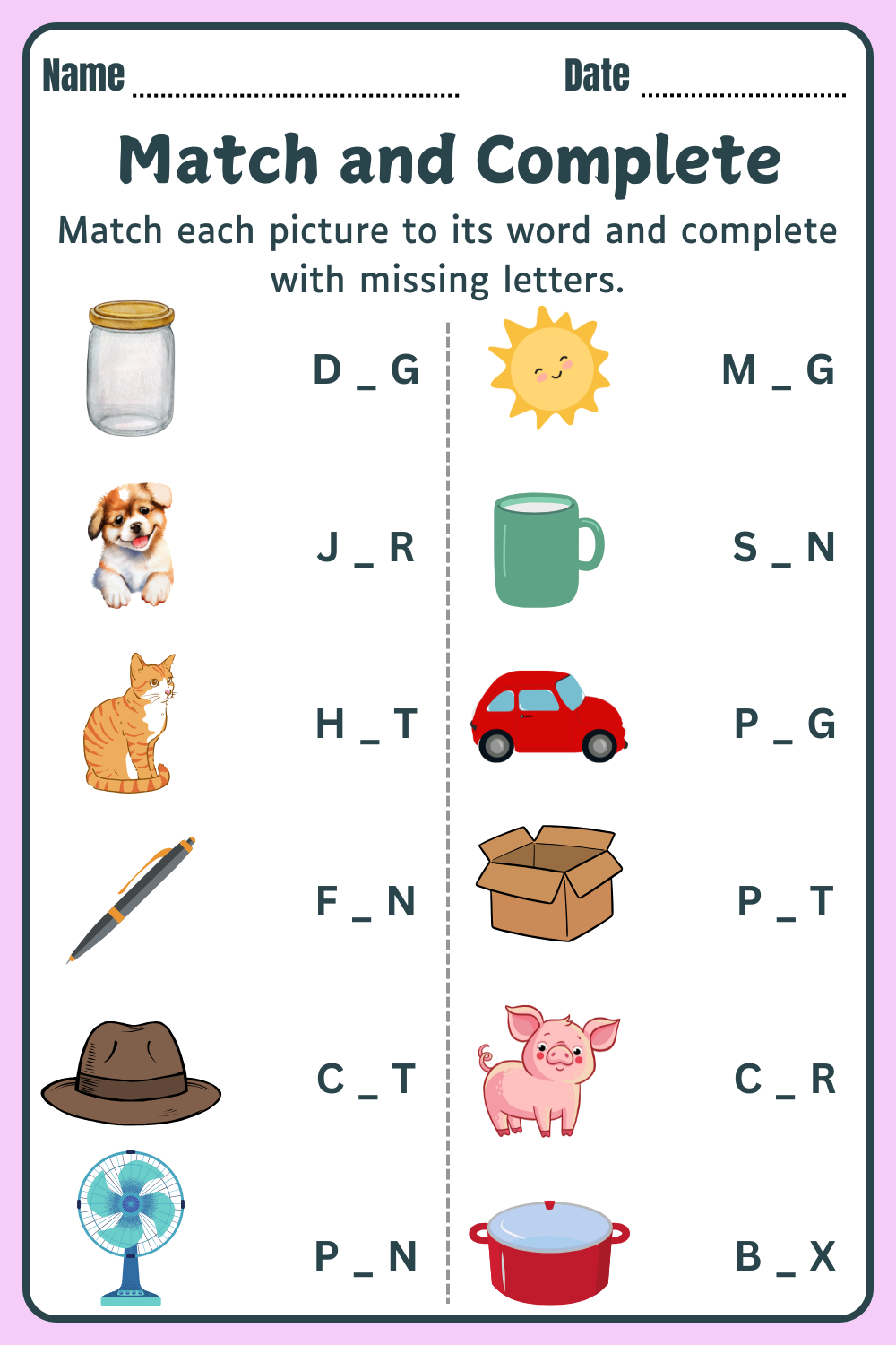 3 Letter Words Worksheets PDF Easy To Download And Print