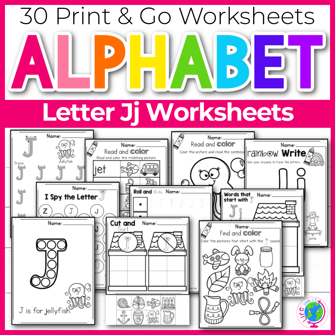Free Letter J Tracing Worksheets