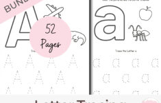 52 Printable Alphabet Letter Tracing Worksheets Preschool Prek Worksheets Prewriting Tracing Tracing Letters ABC Coloring Page PDF Etsy