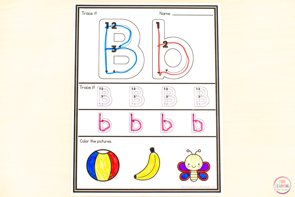 Letter A And B Tracing Worksheets