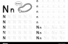 Alphabet N Tracing Cut Out Stock Images Pictures Alamy