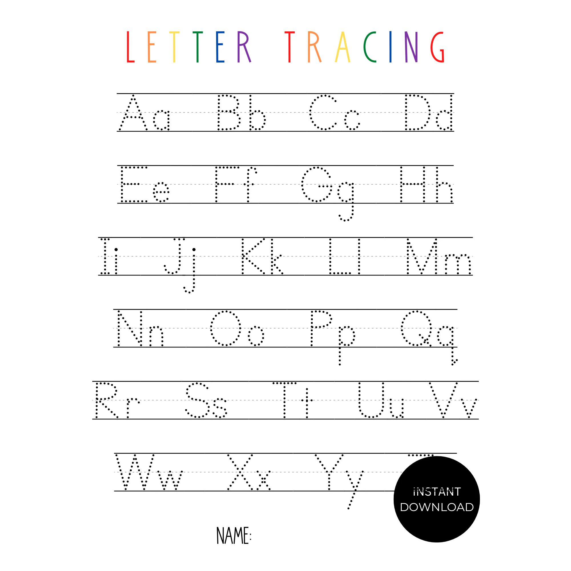 Printable Letter A Tracing Worksheets