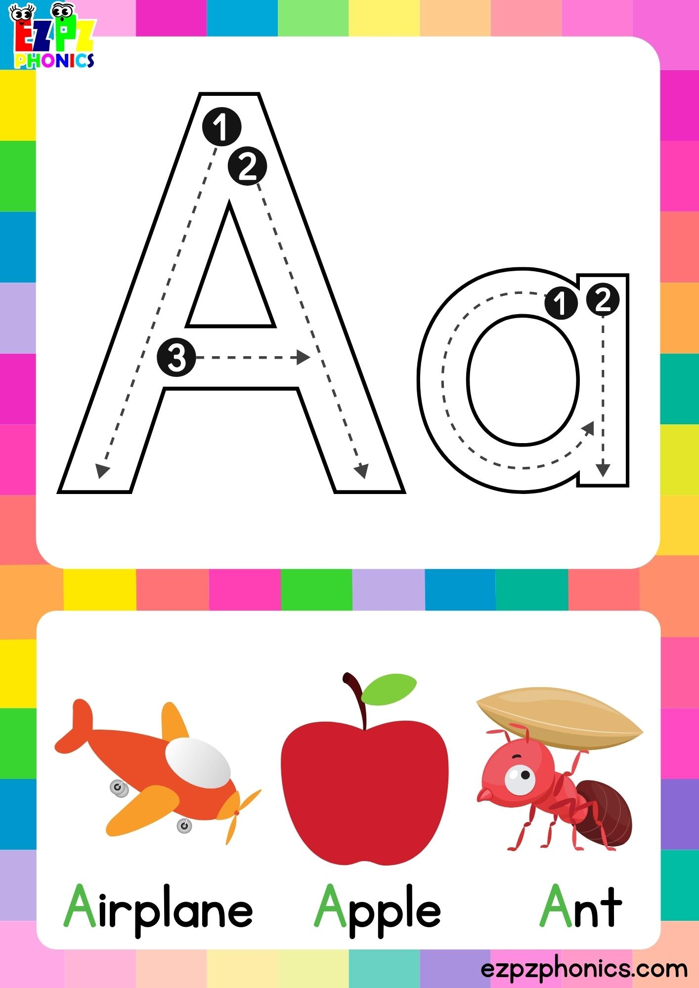 Letter A Tracing Worksheets Preschool