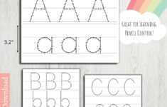 Alphabet Tracing Printable Large Letters For Preschool Curriculum Worksheets ABC Pre k Etsy Israel