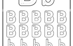 Alphabet Tracing Worksheets For Kids With Uppercase And Lowercase Letter Practice Pages Letter B Stock Vector Image Art Alamy