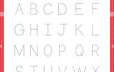 Alphabet Worksheet Tracing Letter For Kindergarten And Preschool Kids For Handwriting Practice And Educational Activities In A Printable Page Stock Vector Image Art Alamy