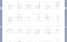 Alphabet Worksheets For Kindergarten Tracing Letters For Preschool Kids For Handwriting Practice And Educational Activities In A Printable Page Stock Vector Image Art Alamy