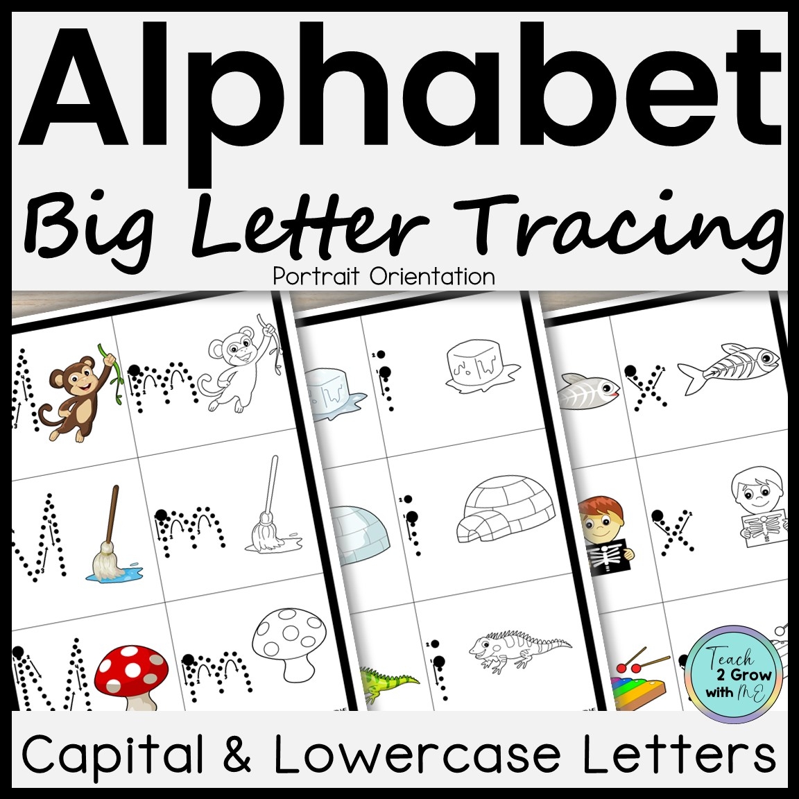 BIG Letter Tracing MIXED Capital And Lowercase Letters For Kindergarten No Prep Made By Teachers