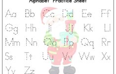 Christmas Alphabet Tracing Worksheets Kids Activity Zone