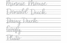 Disney Lettering Practice Sheets