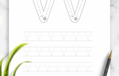 Download Letter V Trace For Kids Printable PDF