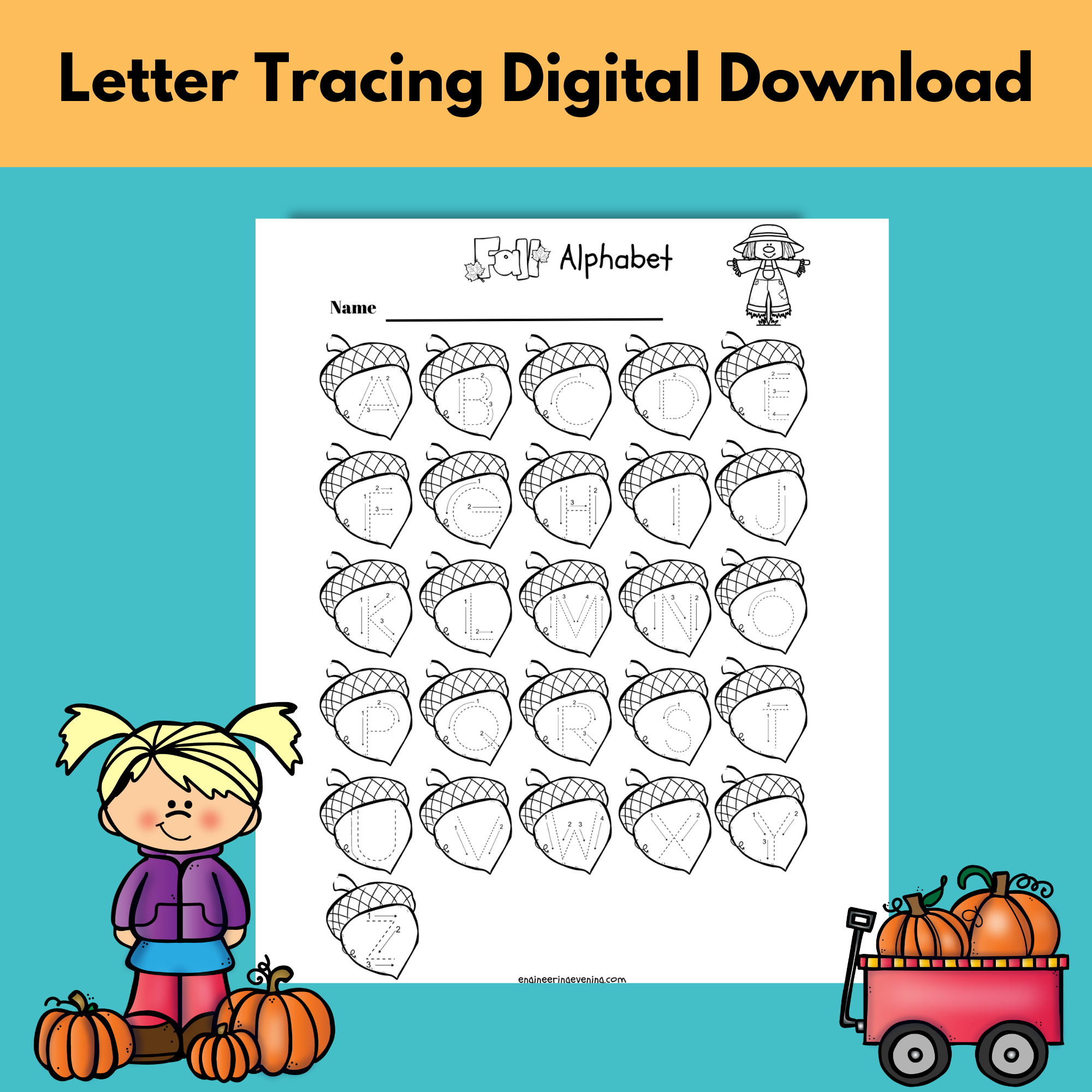 Fall Upper Case Letter Writing Worksheets Engineering Evening